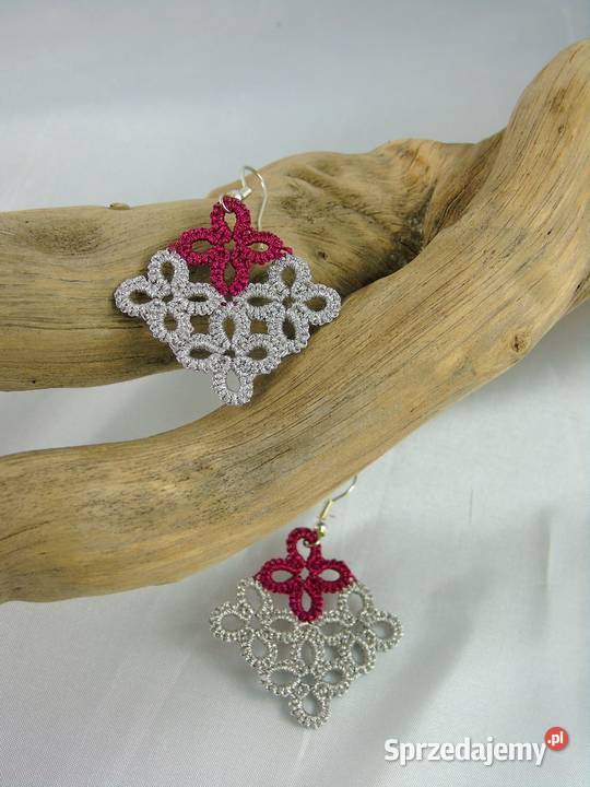 Kolczyki koronkoweróżne wzory kolory Kolczyki małopolskie Wiśniowa