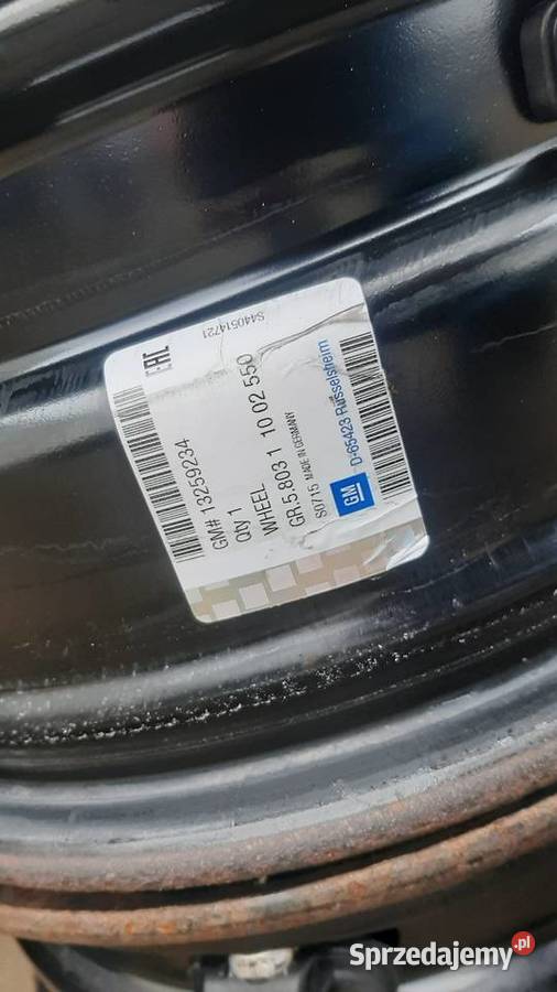 Felgi stalowe 16 5x105 opel astra J czujniki śląskie Wodzisław Śląski