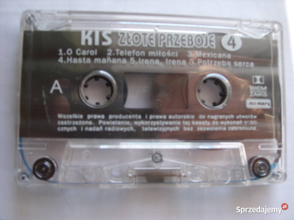 Kaseta KIS ZLOTE PRZEBOJE 4 1993 kaseta Płyty i kasety dolnośląskie Wołów