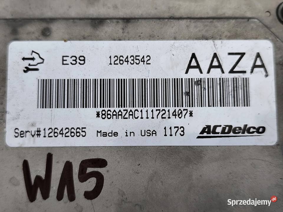 OPEL INSIGNIA A STEROWNIK KOMPUTER SILNIKA osobowe Przemęt