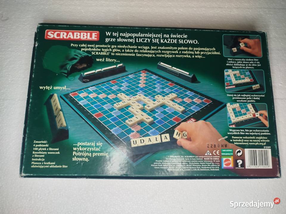 Gra Planszowa Scrabble polsku kompletne Zgierz sprzedam