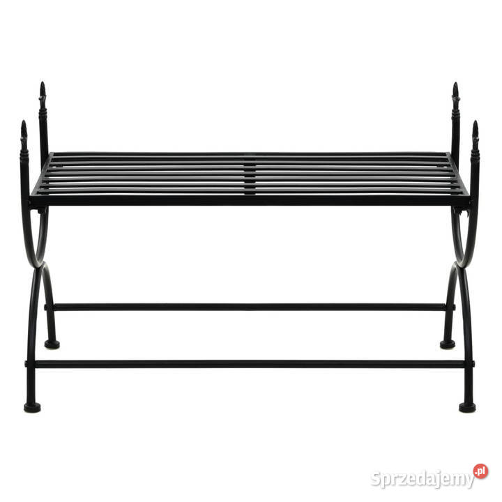 Ławka w stylu vintage metalowa 83x42x55 czarna Warszawa