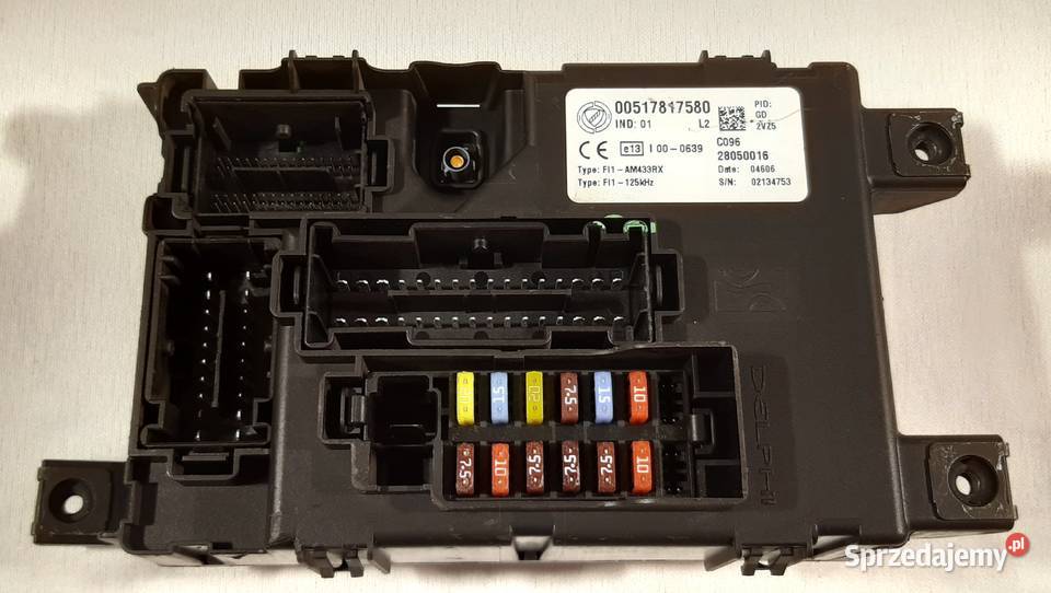 SKRZYNKA MODUŁ BSI FIAT GRANDE PUNTO 00517817580 osobowe