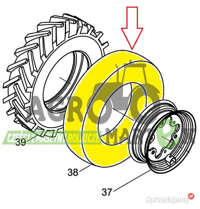 00330235 8107501615 330235 DĘTKA 7516 HORSCH Maszyny rolnicze Wichrów