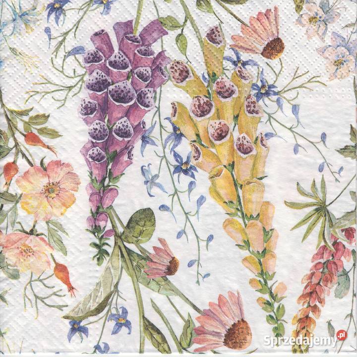 Dekupaż decoupage serwetki kwiaty róże ostróżka Skarżysko-Kamienna sprzedam