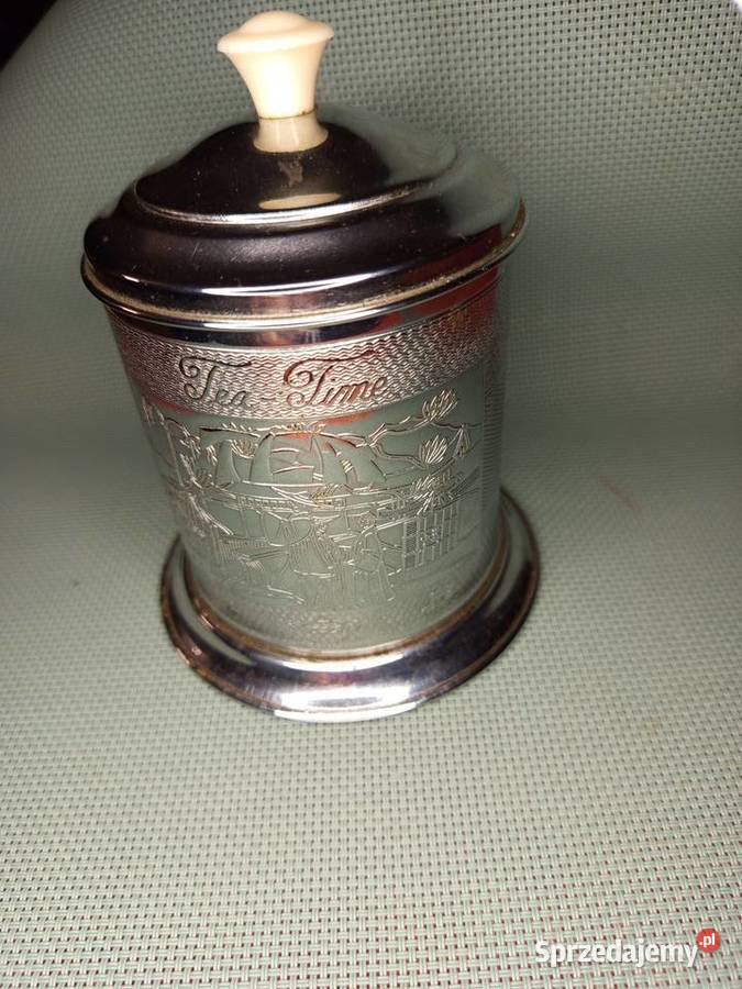 Mały orientalny blaszany pojemnik na herbatę mazowieckie Warszawa sprzedam