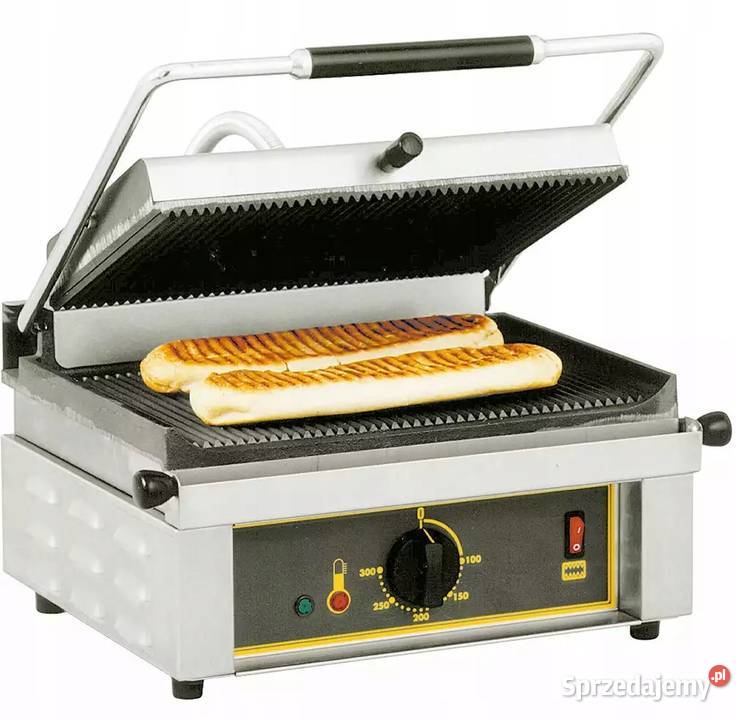 Kontakt grill elektryczny ryflowany 3 kW ROLLER Góra