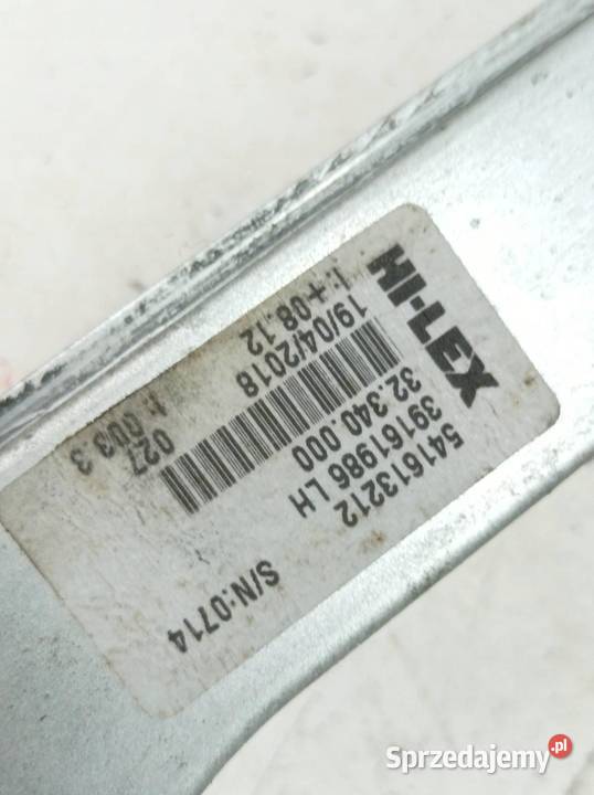 MECHANIZM SZYBY LEWY PRZÓD 5D EU 3U0153A Opel