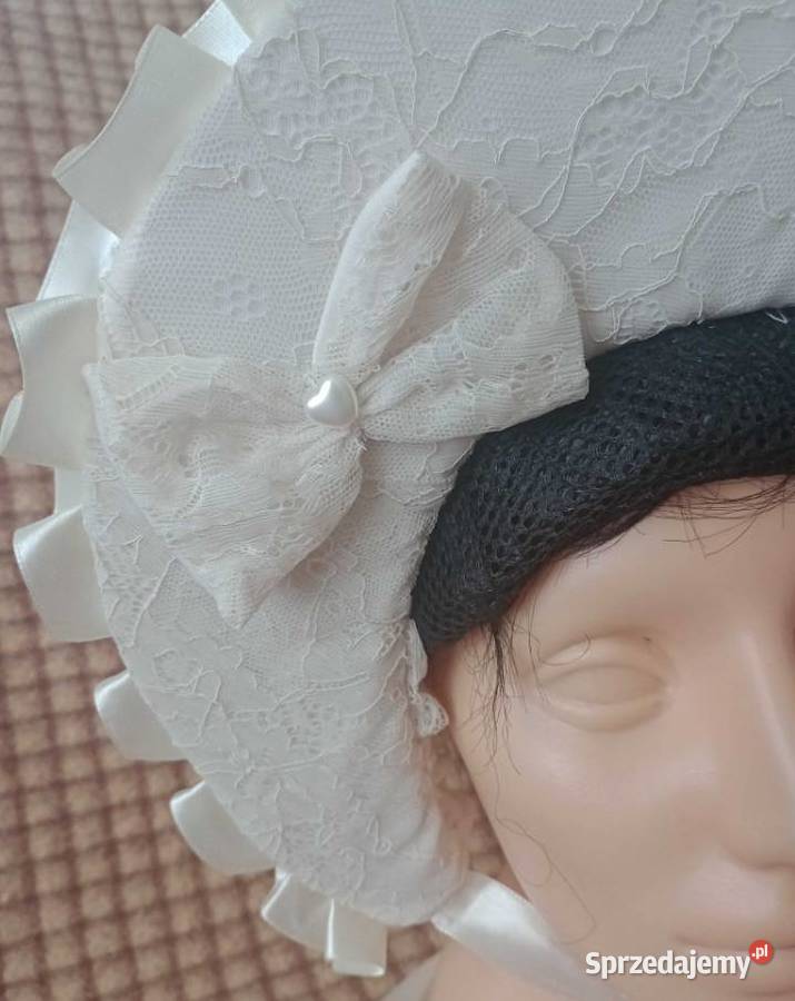Bonnet wiktoriański koronkowy lolita
