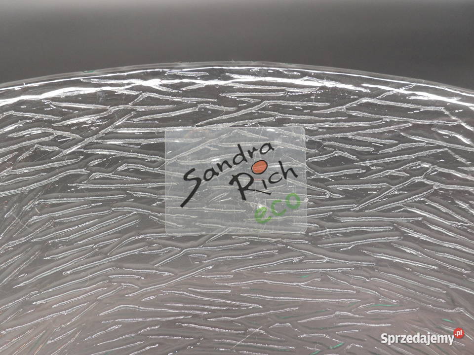 Teksturowana szklana miska w kolorze zielonym sprzedam