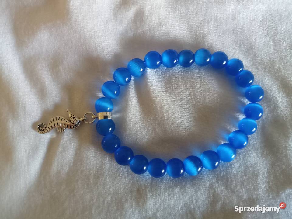 Bransoletka z koralików z zawieszką Konik morski Sosnowiec