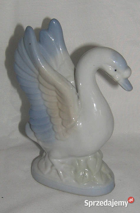 figurka łabędź porcelitD Bartków