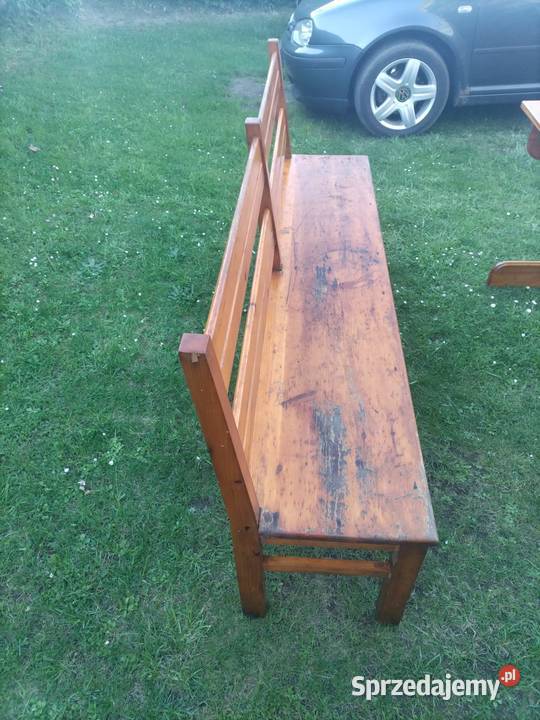 Stół drewniany z ławą opolskie