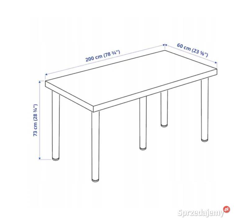 Biurko IKEA LAGKAPTENADILS 200x60 stan idealny Biurka łódzkie Łódź