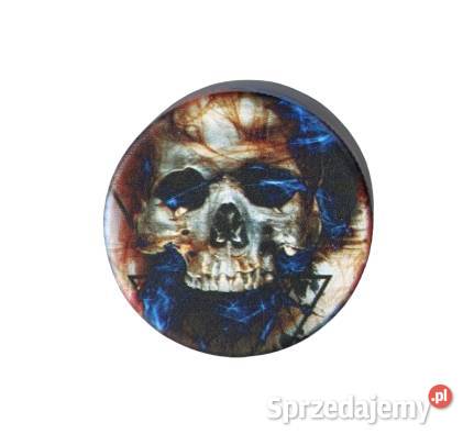 Metalowy Młynek do Tytoniu Suszu Czarny z Czachą Ostrowy nad Okszą