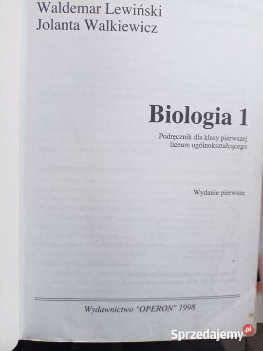 Biologia operon podręczniki szkolne księgarnia Warszawa