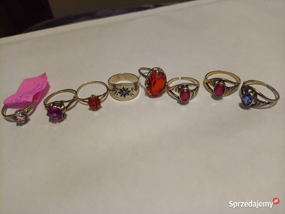 Niezapominajki z turkusem srebrny pierscionek małopolskie Nowy Sącz sprzedam