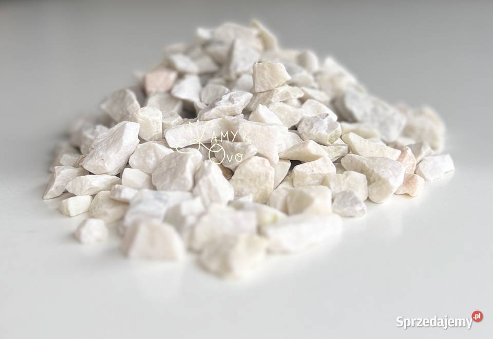 Grys Ogrodowy Biały Kamień Dekoracyjny do Ogrodu Trzebiel