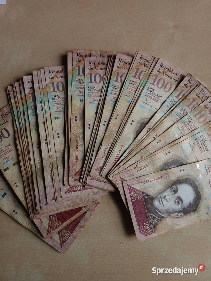 100 bolivares Wenezuela 5 paczek obiegowe Katowice