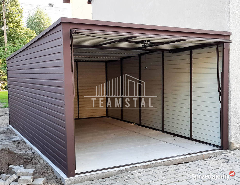 GARAŻ BLASZANY 3m x 6m poziom spad tył Brama sprzedam
