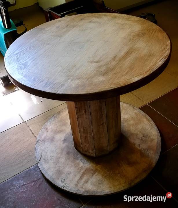 Stolik drewniany ze szpuli ława drewniana stolik Radków sprzedam