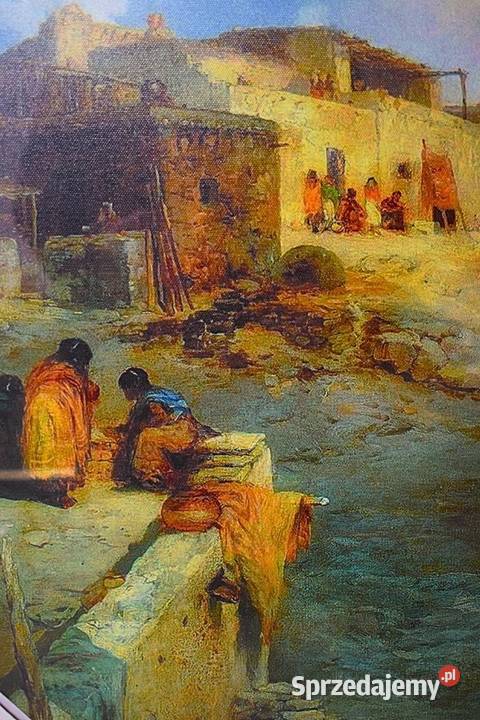 Thomas Morgan An Indian Pueblo 1908 reprodukcja Chełmno