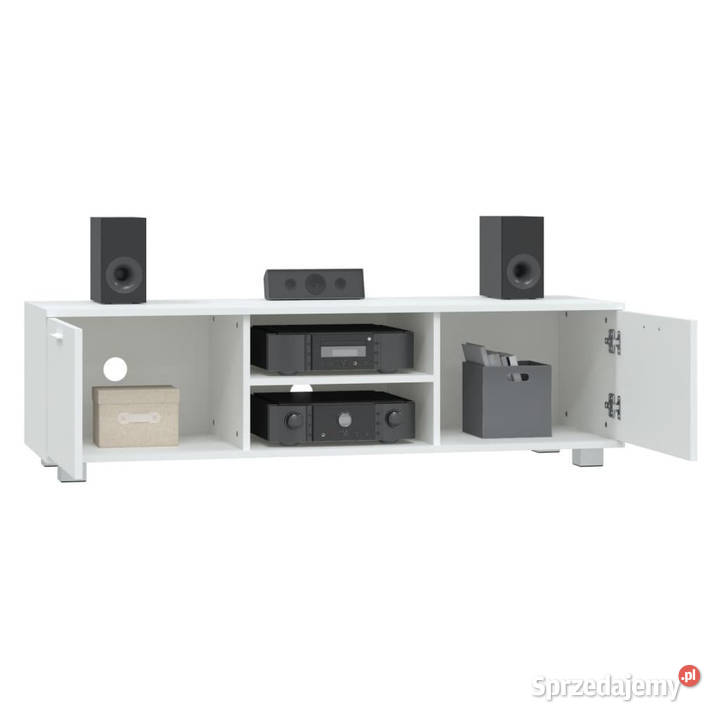 Szafka pod TV biały 140x405x35 materiał