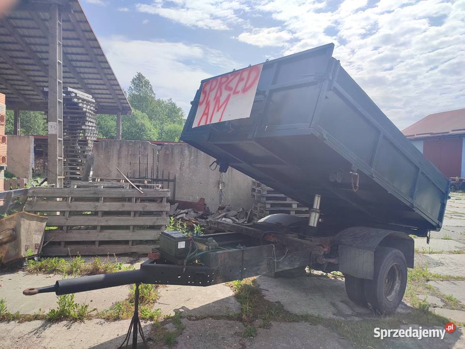 Przyczepa jednoosiowa na bliźniakach wywrot Protasy