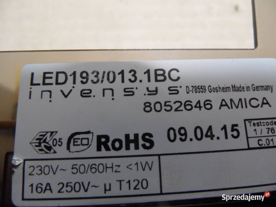 zegar piekarnika amica LED1930131BC Radlin
