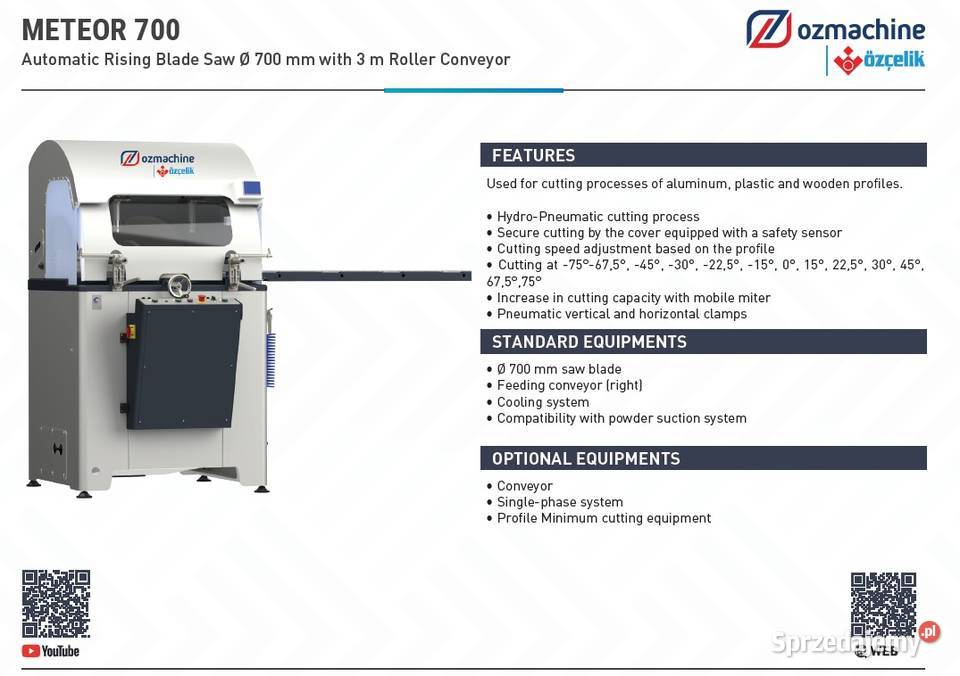 METEOR 700 Automatyczna piła 700 mm do aluminium Obodowo