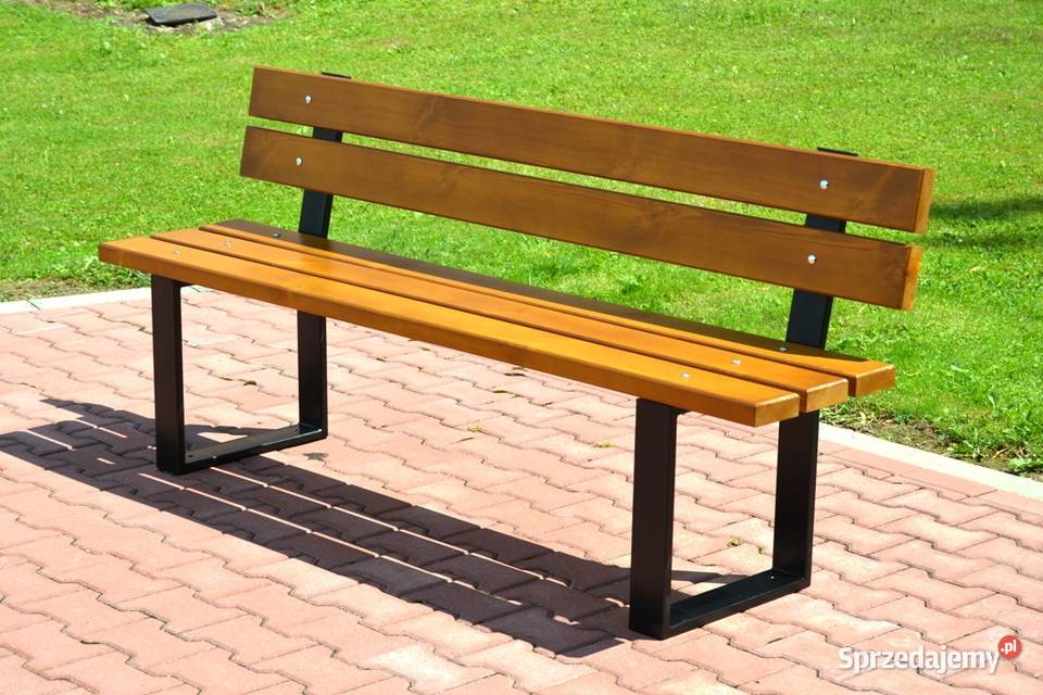 Ławka miejska parkowa ogrodowa z oparciem