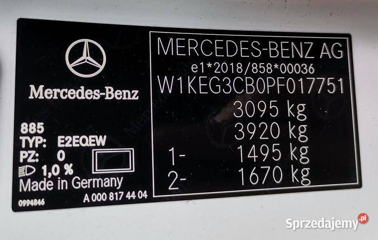 MERCEDESBENZ EQE 43 AMG 2022 EE 476 Warszawa