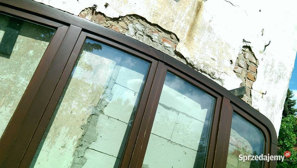 Drzwi przeszklone witryna na taras balkon drewno Tychy sprzedam