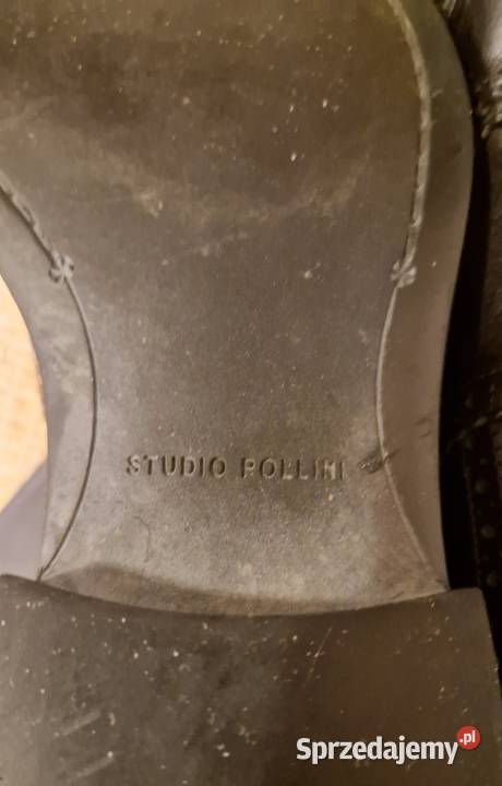 Damskie buty z naturalnej skóry czarnej marki