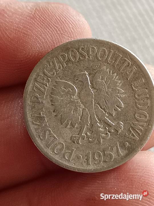 Sprzedam monetę 50 groszy 1957 lekka skrętka Chełm