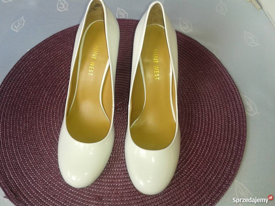 Nine west czółenka szpilki białe buty ślubne 355 Kobyłka