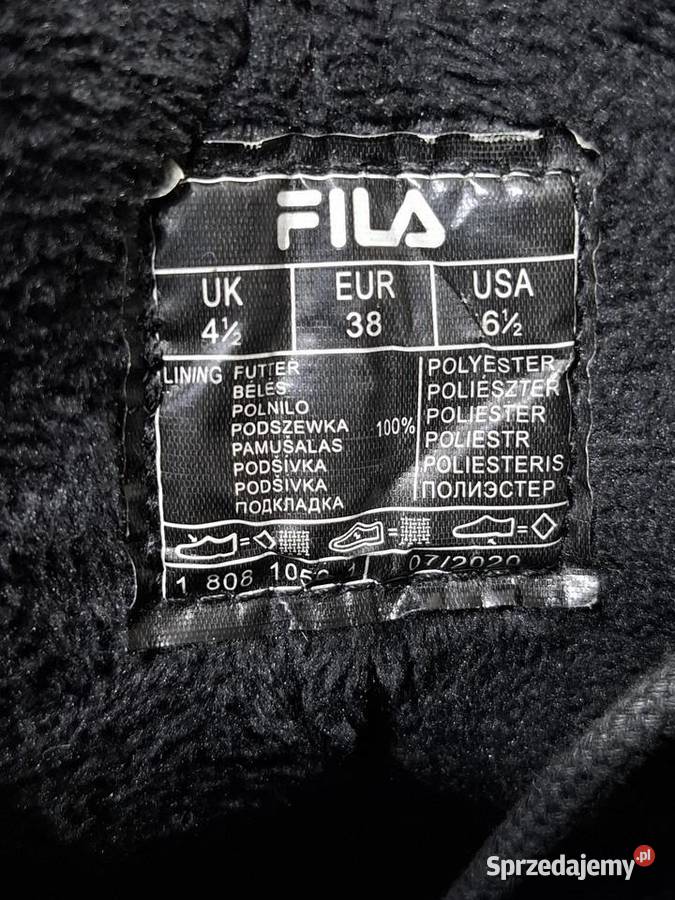 Fila 38 czarne ocieplane trapery zimowe Kraków