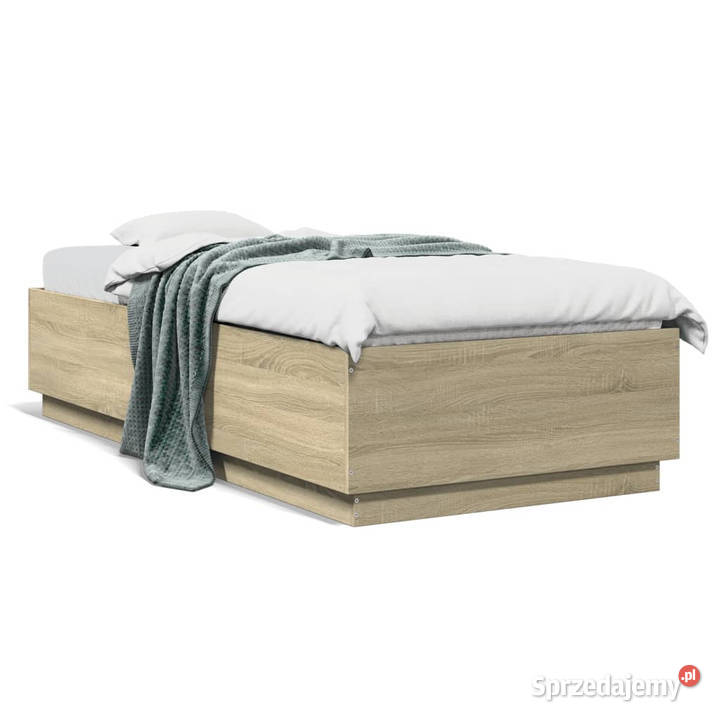 Rama łóżka z LED dąb sonoma 100x200 WM3209627 mazowieckie Warszawa