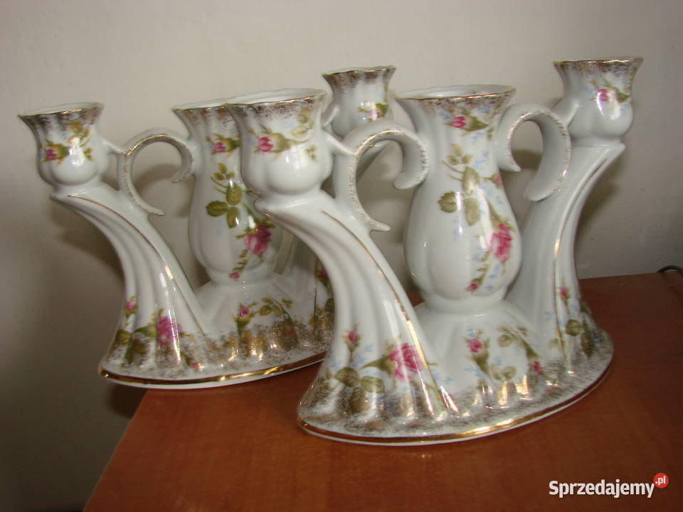Chodzież porcelanowy świecznik Iwona pomorskie Pruszcz Gdański