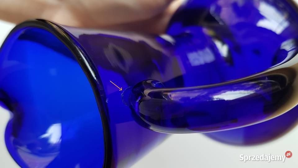 Kobaltowy dzbanek dzban Fiedorowicz Ząbkowice Dąbrowa Górnicza