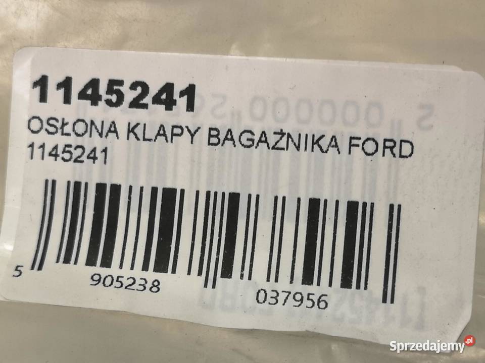OSŁONA KLAPY BAGAŻNIKA FORD FIESTA V 20022008