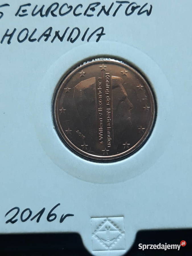 5 Centów Holandia 2016 UNC Konin sprzedam