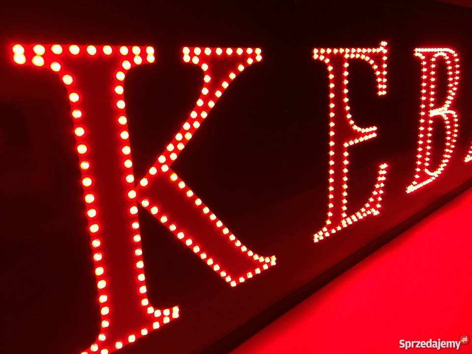 LED reklama KEBAB 200x50 zewnętrzna NOWA Pomiechówek