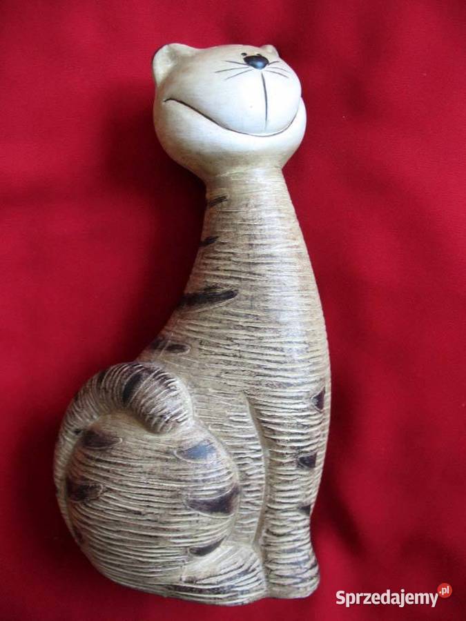 Kot wesoły kotek figurka duża ceramika 24 x 125 Siedlce