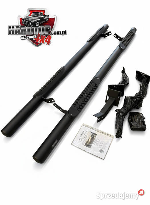 Stopnie Boczne CZARNE z Nakładkami VW AMAROK Progi Pasłęk