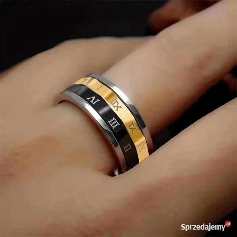 obrączka ze znacznikam miesięcy z tytanu Swarzędz