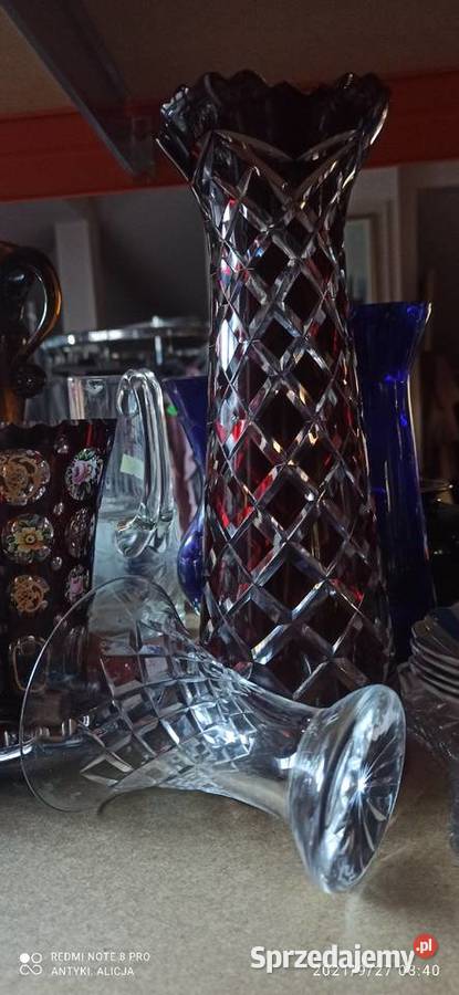 Wazon wazonik kryształowe szkło Szlifowanie w