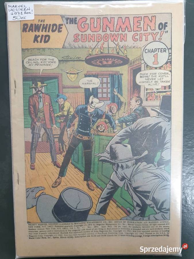 The Rawhide Kid komiks western Marvel USA 1971 Gdynia