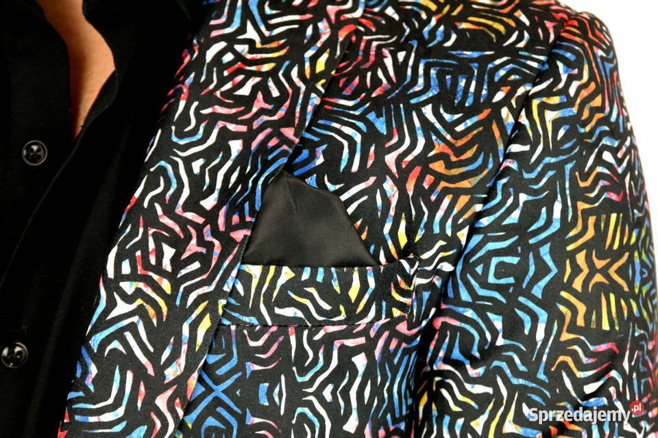 GIOVANNI PERA Marynarka Męska D804 kolorowa Rozmiar M Ostrów Wielkopolski