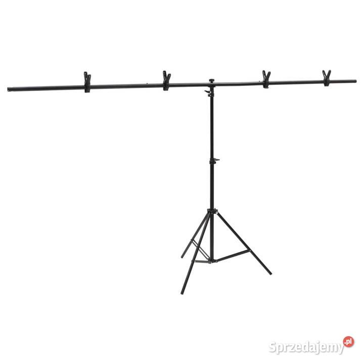 vidaXL Stojak na tło Tkształtny czarnySKU190253